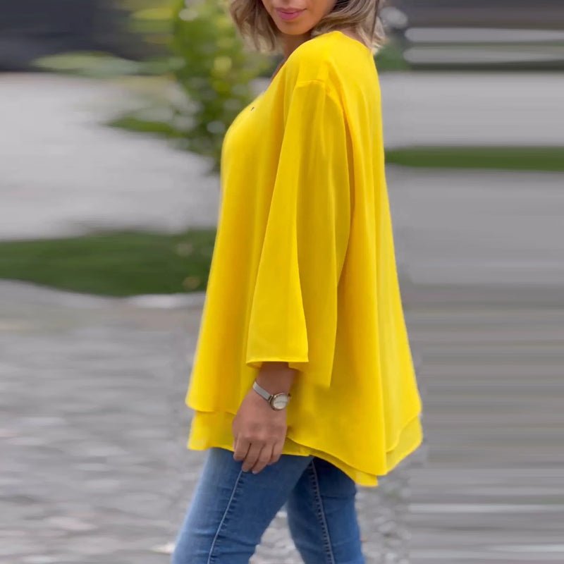Maia | Chiffon Zipper Blouse