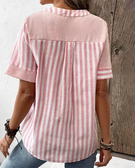 Talia | Soft Striped Blouse