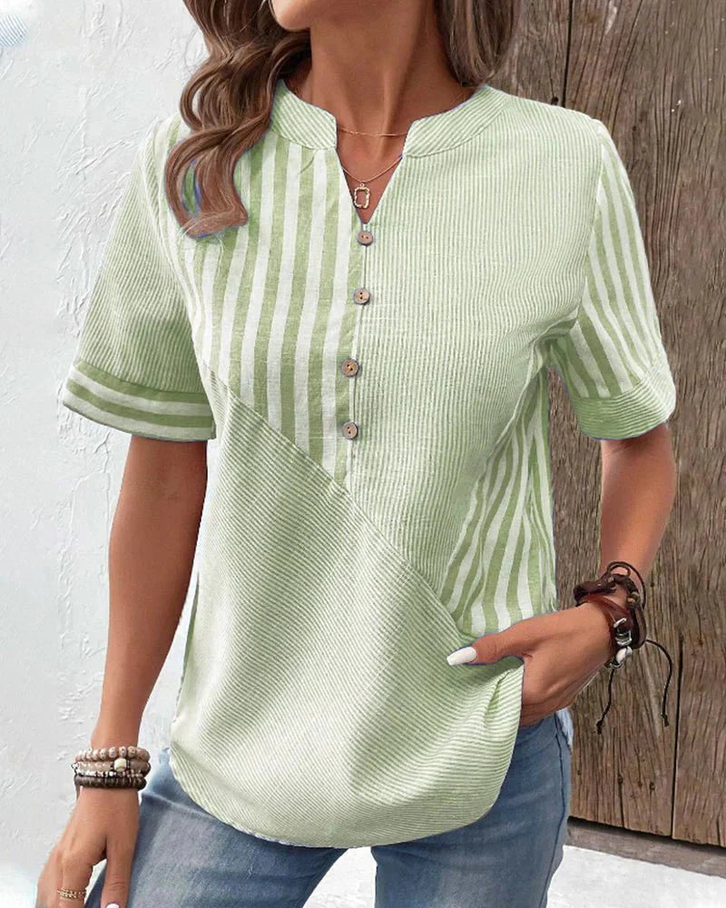 Talia | Soft Striped Blouse