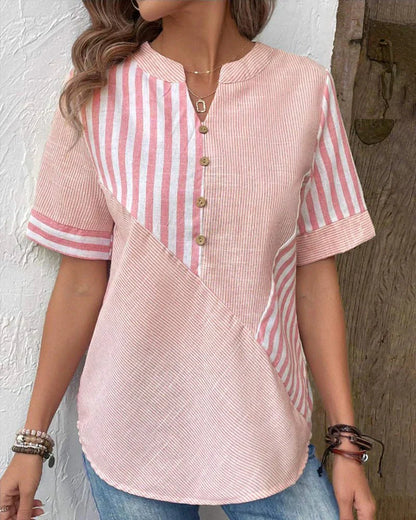 Talia | Soft Striped Blouse