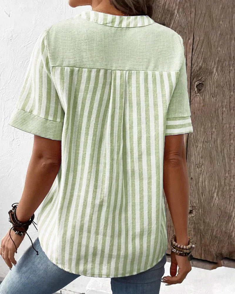 Talia | Soft Striped Blouse
