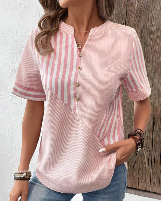 Talia | Soft Striped Blouse