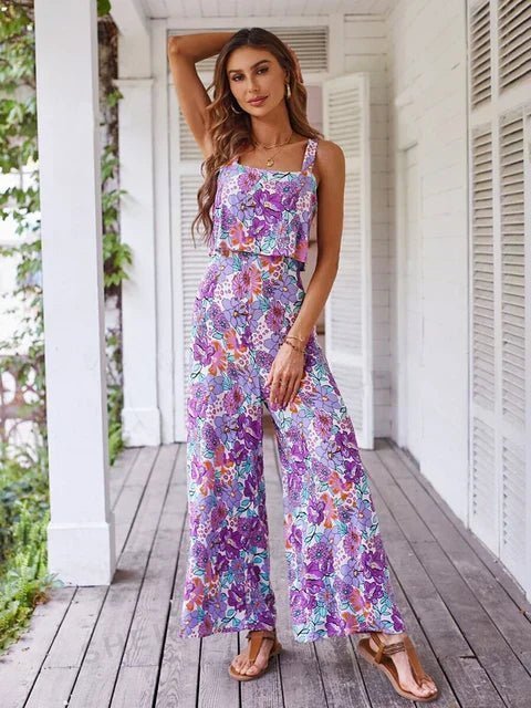 Aurelia | Floral Grace Wide-Leg Jumpsuit