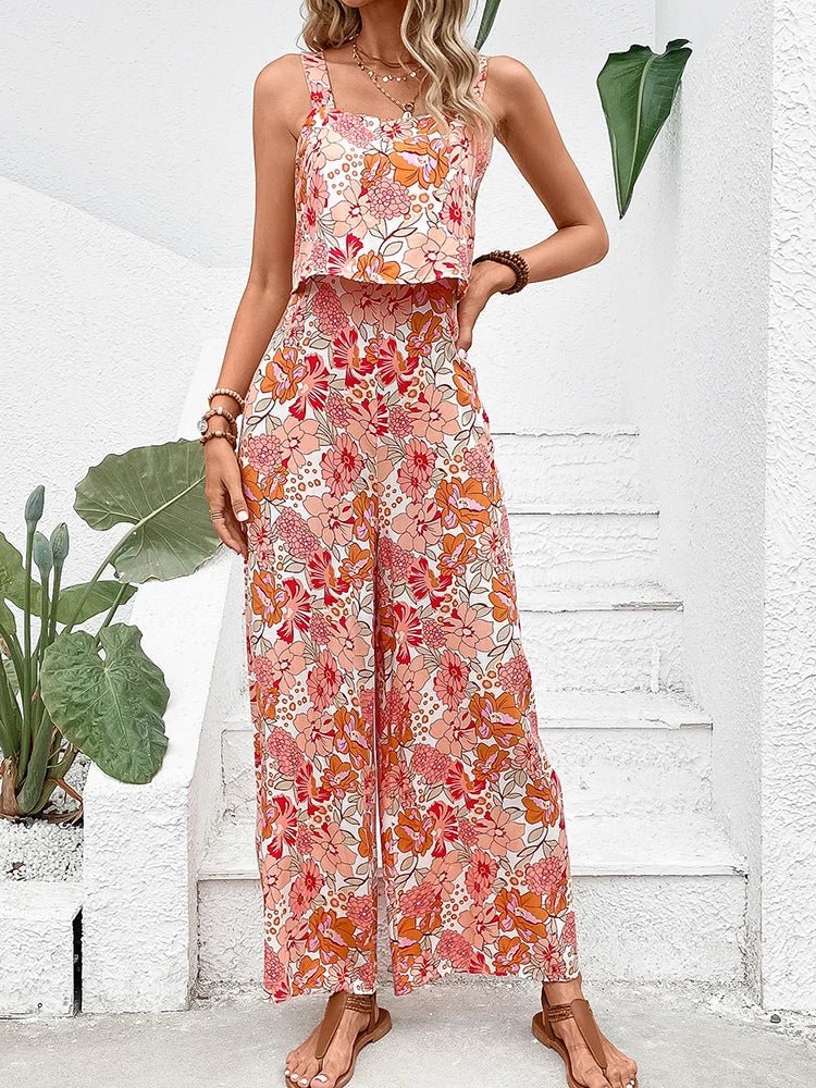 Aurelia | Floral Grace Wide-Leg Jumpsuit