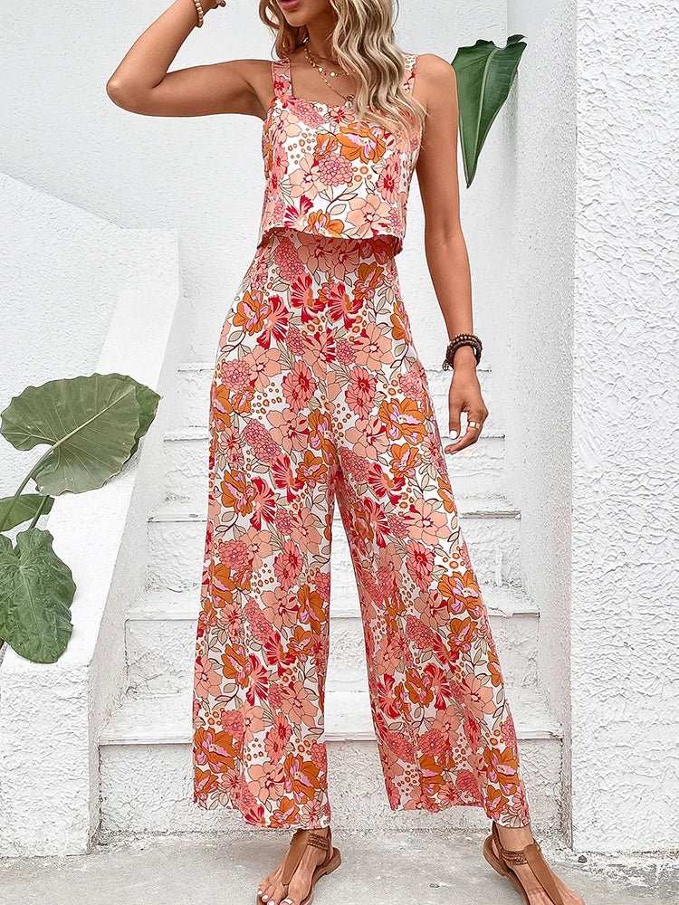 Aurelia | Floral Grace Wide-Leg Jumpsuit