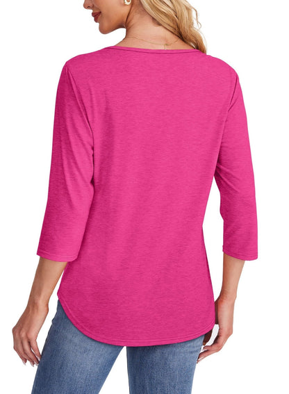 Tiare | Pleated 3/4 Sleeve Top