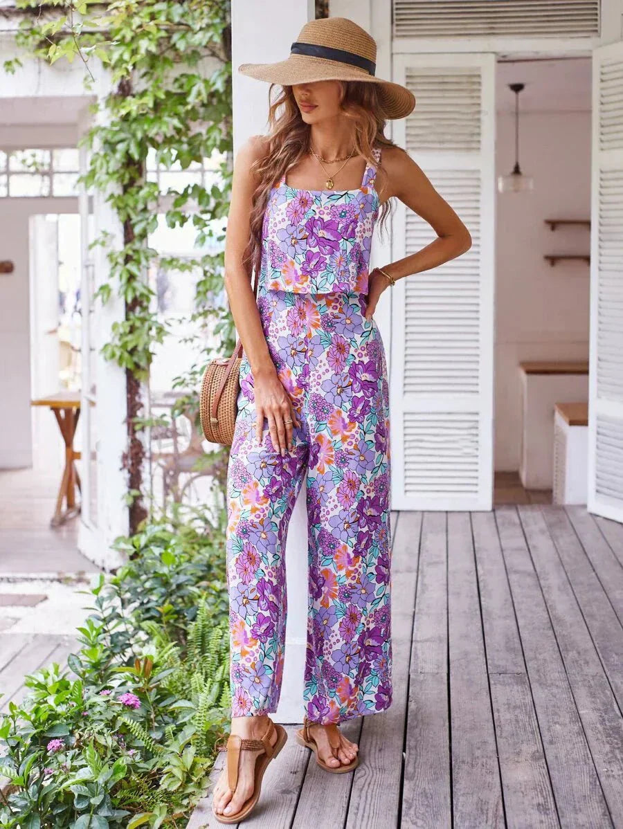 Aurelia | Floral Grace Wide-Leg Jumpsuit