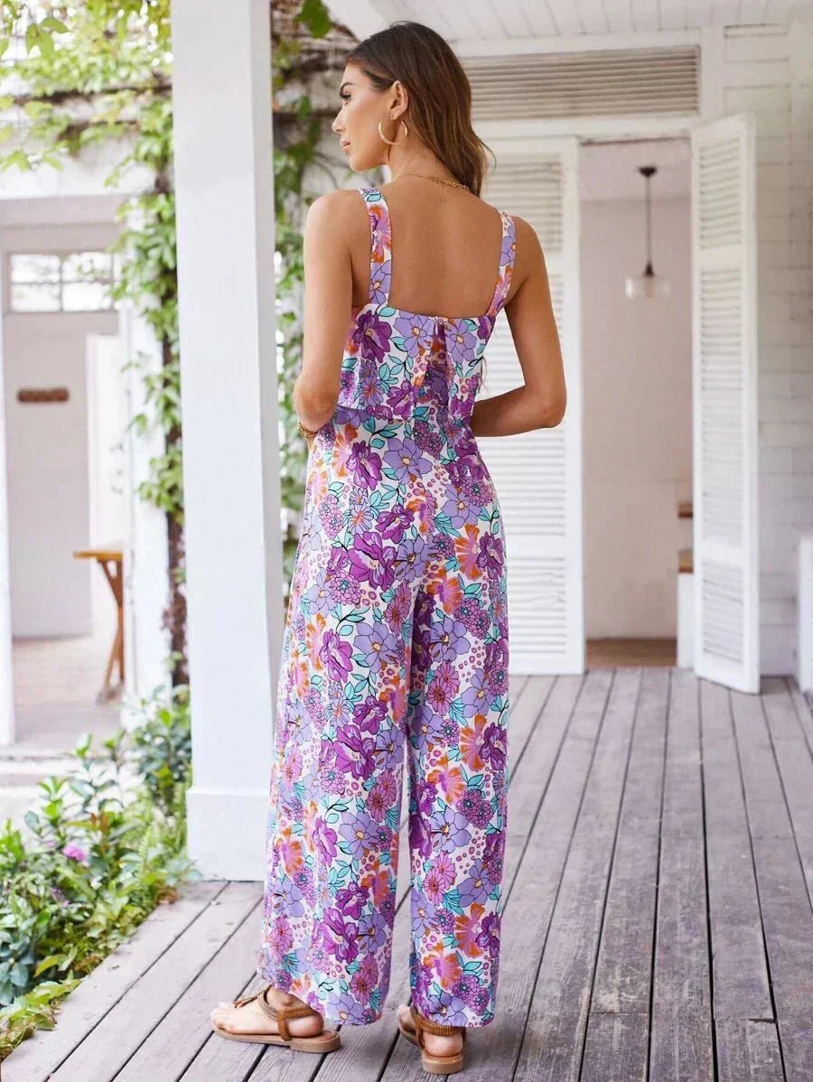 Aurelia | Floral Grace Wide-Leg Jumpsuit