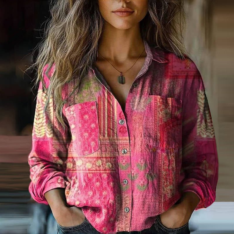 Ava | Vintage Printed Blouse