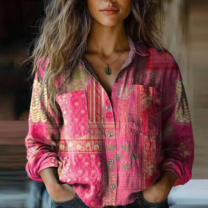 Ava | Vintage Printed Blouse