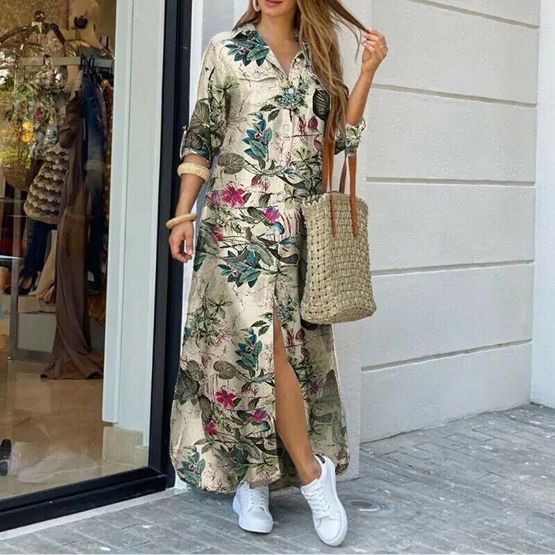 Hana | Long Sleeve Print Dress