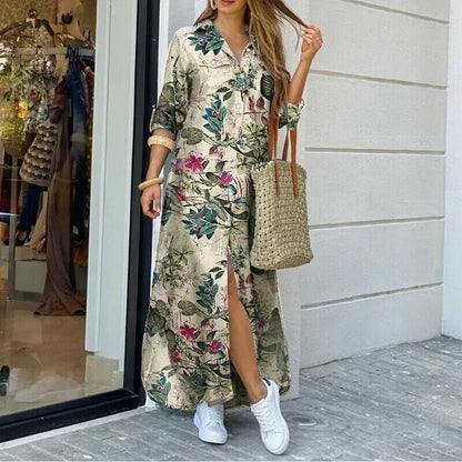 Hana | Long Sleeve Print Dress