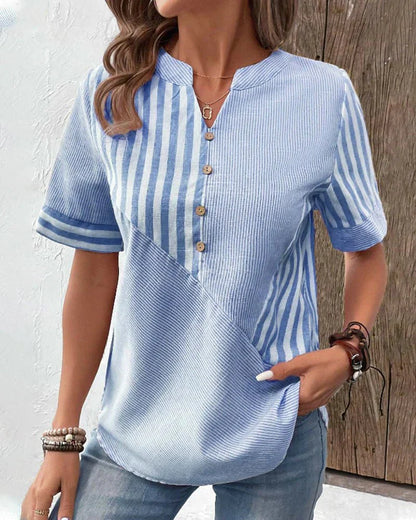 Talia | Soft Striped Blouse